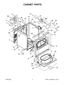 03 - Cabinet Parts parts for Whirlpool Dryer WED500RLW0 from AppliancePartsPros.com