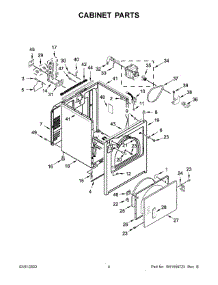 03 - Cabinet Parts parts for Whirlpool Dryer WED5050LW0 from AppliancePartsPros.com