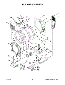 04 - Bulkhead Parts parts for Whirlpool Dryer WED5605MW0 from AppliancePartsPros.com