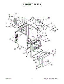03 - Cabinet Parts parts for Whirlpool Dryer WED6150PW0 from AppliancePartsPros.com