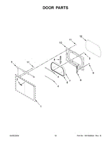06 - Door Parts parts for Whirlpool Dryer WED8127LC2 from AppliancePartsPros.com