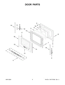 04 - Door Parts parts for Whirlpool Range WEE515S0LB3 from AppliancePartsPros.com