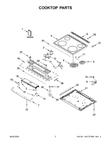 02 - Cooktop Parts parts for Whirlpool Range WEE515S0LV3 from AppliancePartsPros.com