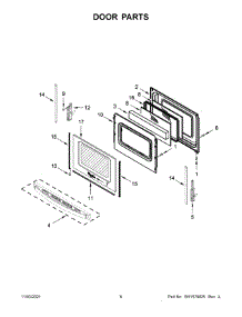 04 - Door Parts parts for Whirlpool Range WEE515S0LZ1 from AppliancePartsPros.com