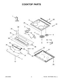 02 - Cooktop Parts parts for Whirlpool Range WEE515SALW3 from AppliancePartsPros.com