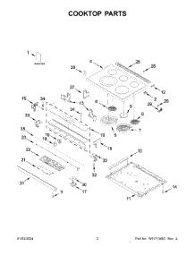 Cooktop Parts parts for Whirlpool Range WEE750H0HB5 from AppliancePartsPros.com