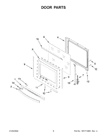 Door Parts parts for Whirlpool Range WEE750H0HB5 from AppliancePartsPros.com
