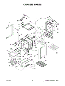 03 - Chassis Parts parts for Whirlpool Range WEE750H0HW4 from AppliancePartsPros.com