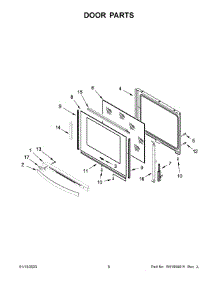 04 - Door Parts parts for Whirlpool Range WEE750H0HW4 from AppliancePartsPros.com