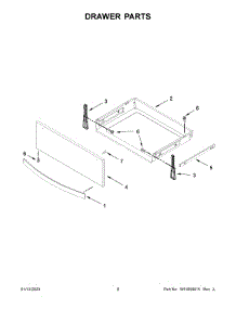 05 - Drawer Parts parts for Whirlpool Range WEE750H0HW4 from AppliancePartsPros.com