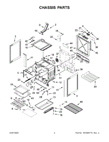 03 - Chassis Parts parts for Whirlpool Range WEE750H0HZ4 from AppliancePartsPros.com