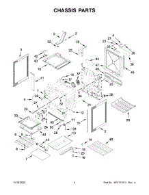 03 - Chassis Parts parts for Whirlpool Range WEE750H0HZ5 from AppliancePartsPros.com