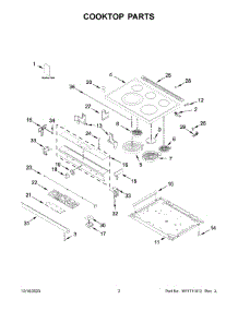 02 - Cooktop Parts parts for Whirlpool Range WEE750H0HZ5 from AppliancePartsPros.com