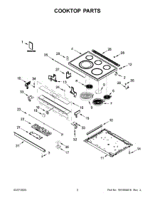 02 - Cooktop Parts parts for Whirlpool Range WEEA25H0HZ4 from AppliancePartsPros.com
