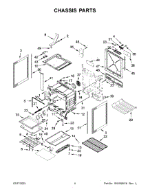 03 - Chassis Parts parts for Whirlpool Range WEEA25H0HZ4 from AppliancePartsPros.com
