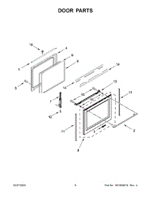04 - Door Parts parts for Whirlpool Range WEEA25H0HZ4 from AppliancePartsPros.com