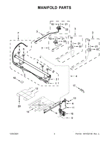 03 - Manifold Parts parts for Whirlpool Range WEG515S0FS3 from AppliancePartsPros.com