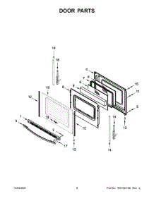 05 - Door Parts parts for Whirlpool Range WEG515S0FS3 from AppliancePartsPros.com