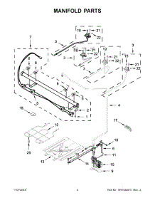 03 - Manifold Parts parts for Whirlpool Range WEG515S0FV2 from AppliancePartsPros.com