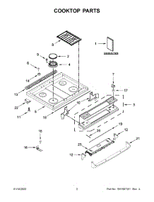 02 - Cooktop Parts parts for Whirlpool Range WEG515S0LB1 from AppliancePartsPros.com