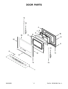 05 - Door Parts parts for Whirlpool Range WEG515S0LB3 from AppliancePartsPros.com