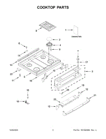 02 - Cooktop Parts parts for Whirlpool Range WEG515S0LB4 from AppliancePartsPros.com