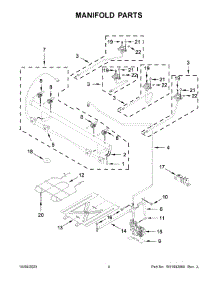 03 - Manifold Parts parts for Whirlpool Range WEG515S0LB4 from AppliancePartsPros.com