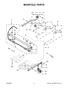 03 - Manifold Parts parts for Whirlpool Range WEG515S0LS3 from AppliancePartsPros.com