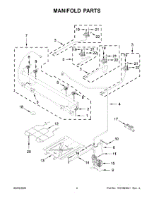 03 - Manifold Parts parts for Whirlpool Range WEG515S0LS4 from AppliancePartsPros.com