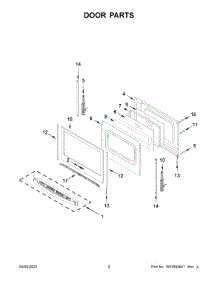 05 - Door Parts parts for Whirlpool Range WEG515S0LS4 from AppliancePartsPros.com