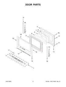 Door Parts parts for Whirlpool Range WEG515S0LW4 from AppliancePartsPros.com