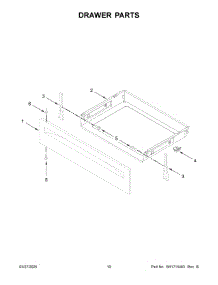 Drawer Parts parts for Whirlpool Range WEG515S0LW4 from AppliancePartsPros.com