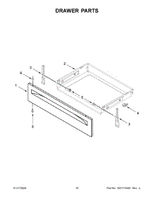 Drawer Parts parts for Whirlpool Range WEG515S0LW4 from AppliancePartsPros.com