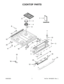 02 - Cooktop Parts parts for Whirlpool Range WEG515S0LZ3 from AppliancePartsPros.com