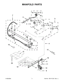 Manifold Parts parts for Whirlpool Range WEG515S0LZ4 from AppliancePartsPros.com