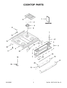 Cooktop Parts parts for Whirlpool Range WEG515S0LZ4 from AppliancePartsPros.com