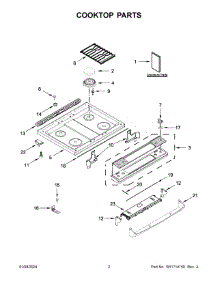 Cooktop Parts parts for Whirlpool Range WEG515S0LZ4 from AppliancePartsPros.com