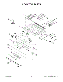 Cooktop Parts parts for Whirlpool Range WEG750H0HB1 from AppliancePartsPros.com