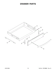 Drawer Parts parts for Whirlpool Range WEG750H0HB1 from AppliancePartsPros.com