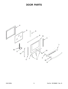 Door Parts parts for Whirlpool Range WEG750H0HB1 from AppliancePartsPros.com