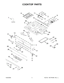 02 - Cooktop Parts parts for Whirlpool Range WEG750H0HV7 from AppliancePartsPros.com