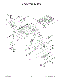 02 - Cooktop Parts parts for Whirlpool Range WEG750H0HW6 from AppliancePartsPros.com