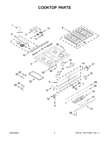 02 - Cooktop Parts parts for Whirlpool Range WEG750H0HZ6 from AppliancePartsPros.com