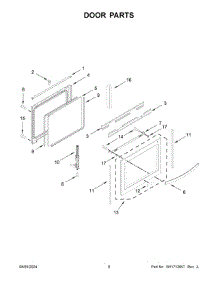 05 - Door Parts parts for Whirlpool Range WEG750H0HZ6 from AppliancePartsPros.com