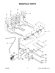 Manifold Parts parts for Whirlpool Range WEGA25H0HZ2 from AppliancePartsPros.com