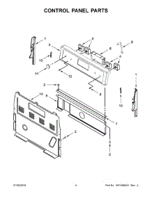 03 - Control Panel Parts parts for Whirlpool Range WFC150M0EB4 from AppliancePartsPros.com