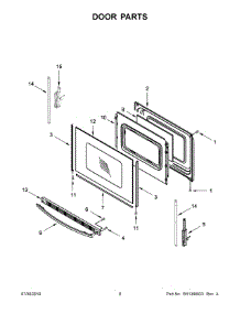 05 - Door Parts parts for Whirlpool Range WFC150M0EB4 from AppliancePartsPros.com