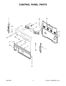 03 - Control Panel Parts parts for Whirlpool Air Conditioner WFC310S0EB4 from AppliancePartsPros.com