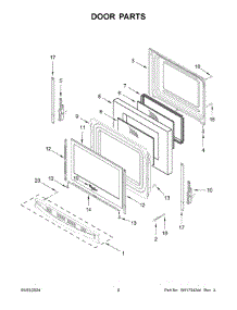 05 - Door Parts parts for Whirlpool Range WFC315S0JB4 from AppliancePartsPros.com