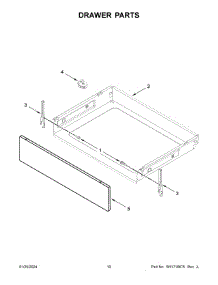 Drawer Parts parts for Whirlpool Range WFC315S0JS4 from AppliancePartsPros.com